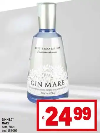 Metro GIN 42,7° MARE bott. 70 cl offerta