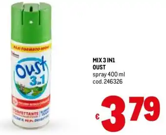 Metro MIX 3IN1 OUST spray 400 ml offerta