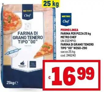 Metro FARINA PER PIZZA 25 kg METRO CHEF offerta