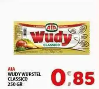 Mio Market AIA WUDY WURSTEL CLASSICO 250 GR offerta