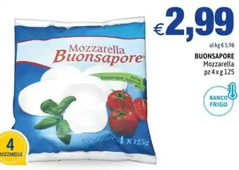 Hurrà Buonsapore Mozzarella pz4xg125 offerta