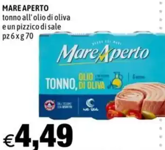 Hurrà MARE APERTO tonno all'olio di oliva e un pizzico di sale pz6xg70 offerta