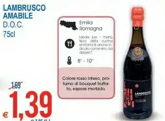MD Discount Lambrusco amabile doc offerta