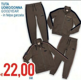 MD Discount Goodyear tuta uomo donna offerta