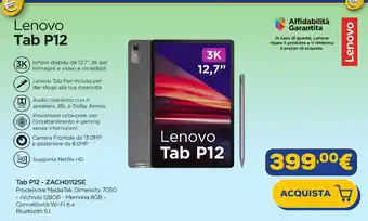 Euronics Lenovo Tab P12 - ZACHO112SE offerta