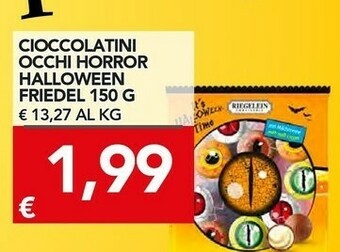 Friedel cioccolatini occhi horror halloween