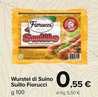 Carrefour Market Wurstel suillo 100 g(ml) offerta
