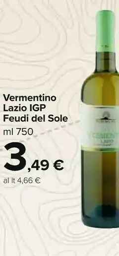 Carrefour Market Feudi del sole vermentino lazio igp offerta