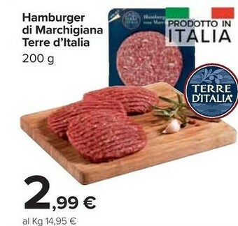 Carrefour Market Hamburger con marchigiana 200 g(ml) offerta