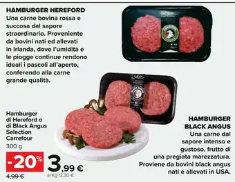 Carrefour Market Hamburger black angus offerta