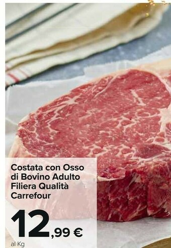 Carrefour Market Costata con osso di bovino adulto offerta