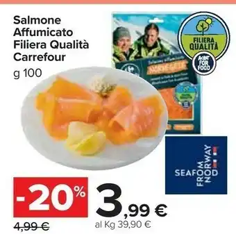 Carrefour Market Salmone affumicato filiera qualità offerta