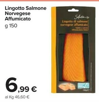 Carrefour Market Lingotto salmone norvegese affumicato offerta