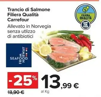 Carrefour Market Trancio di salmone filiera qualità offerta