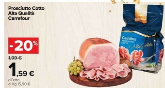 Carrefour Market Prosciutto cotto alta qualità offerta