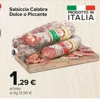 Carrefour Market Salsiccia calabra dolce o ppiccante offerta