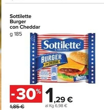 Carrefour Market Sottilette burger con cheddar offerta