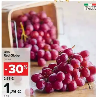 Carrefour Market Uva red globe sfusa offerta