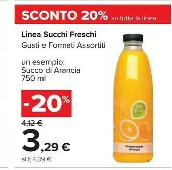 Carrefour Market Linea succhi freschi succo di arancia offerta
