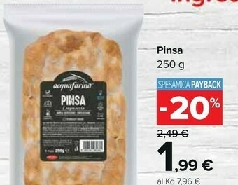 Carrefour Market Acquafarina pinsa offerta