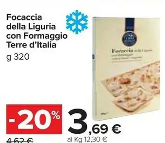 Carrefour Market Focaccia della liguria con formaggio offerta