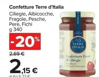 Carrefour Market Confettura extra di ciliegie del veneto 340 g(ml) offerta