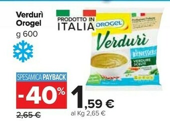 Carrefour Market Verdurì verdure scelte il benessere offerta