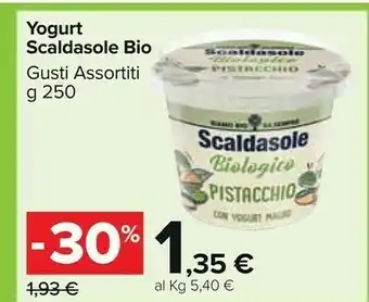Carrefour Market Fattoria scaldasole - yogurt biologico magro pistacchio 250 g(ml) offerta