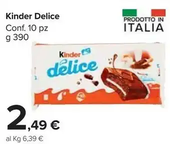 Carrefour Market Kinder delice con latte 390 g(ml) offerta