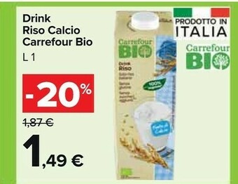 Carrefour Market Carrefour - bio drink riso 1000 g(ml) offerta