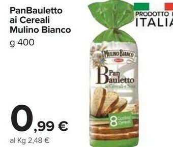 Carrefour Market Pan bauletto ai cereali e soia 400 g(ml) offerta