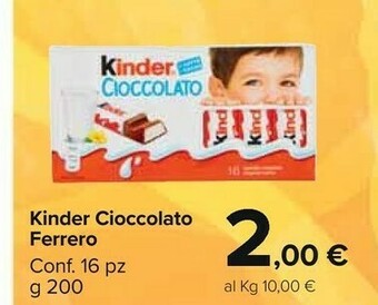 Carrefour Market Kinder cioccolato offerta