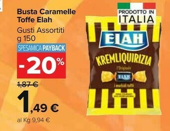 Busta caramelle toffe