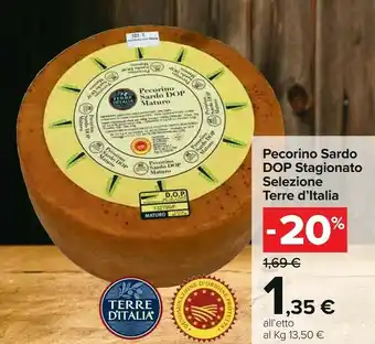 Carrefour Market Pecorino sardo dop stagionato selezione offerta