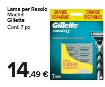 Carrefour Market Lame per rasoio mach3 offerta