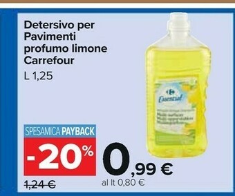 Carrefour Market Carrefour detersivo per pavimenti profumo limone offerta