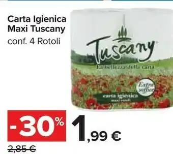 Carrefour Market Maxi tuscany carta igienica offerta