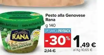 Carrefour Market Giovanni rana - pesto alla genovese 140 g(ml) offerta