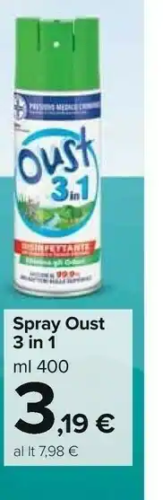 Carrefour Market Oust spray offerta