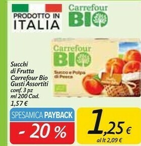 Carrefour Market Succhi di frutta offerta