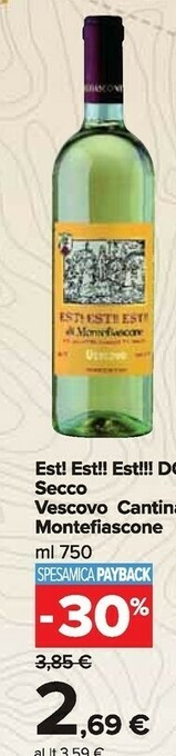 Carrefour Market Vino bianco offerta