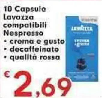 Despar 10 Capsule Lavazza compatibili Nespresso offerta