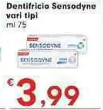 Despar Dentifricio Sensodyne vari tipi ml 75 offerta