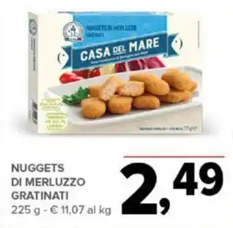Todis NUGGETS DI MERLUZZO GRATINATI 225 g offerta