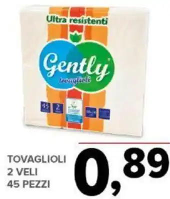 Todis TOVAGLIOLI 2 VELI 45 PEZZI offerta
