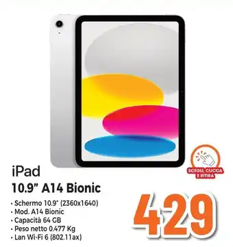 Expert iPad 10.9" A14 Bionic offerta