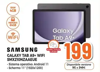 Expert SAMSUNG GALAXY TAB A9+ WIFI SMX210NZAAEUE offerta