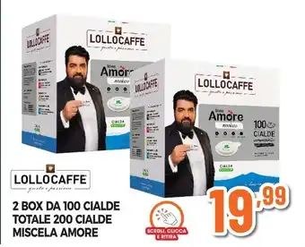 Expert LOLLO CAFFE 2 BOX DA 100 CIALDE TOTALE 200 CIALDE MISCELA AMORE offerta