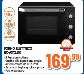 Expert FORNO ELETTRICO E040112.BK offerta