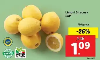 Lidl Limoni Siracusa IGP 750 g rete offerta